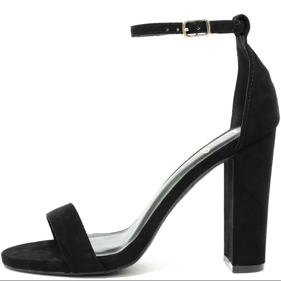 Taylor Black Suede Heels - Picture 2 of 3